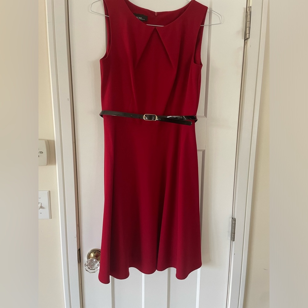 Red Alyx A Line Dress with Belt